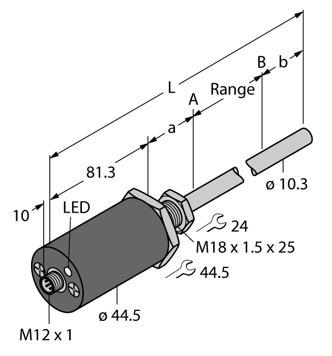 Pressure-Resistant Linear Position Sensor - Analog