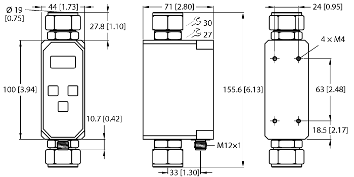 Flow Rate Monitoring - Inline Sensor with Integrated Processor